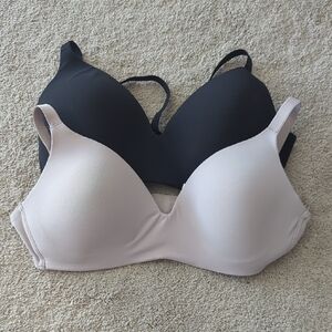 Calvin Klein Black and Cream Bra Duo